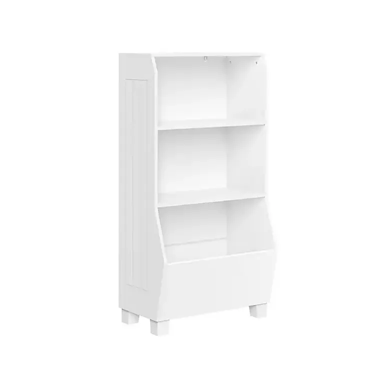 Bookshelves-Kirklands Home White Toy Organizer Cubby Bookshelf