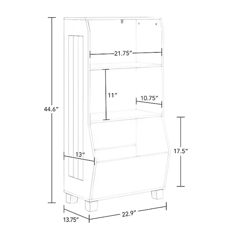 Bookshelves-Kirklands Home White Toy Organizer Cubby Bookshelf
