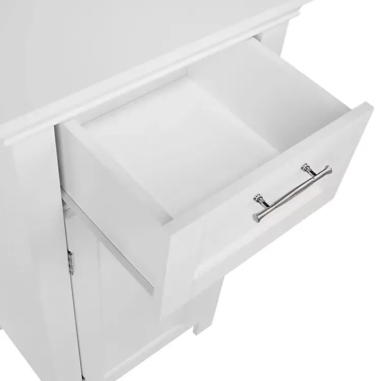 Cabinets & Sideboards-Kirklands Home Single Drawer Cabinet White