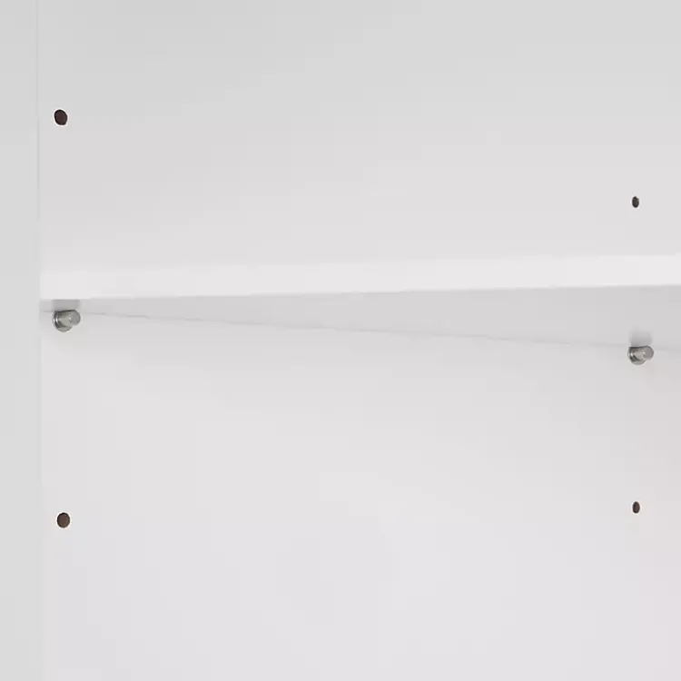 Cabinets & Sideboards-Kirklands Home Open Shelf Corner Cabinet White