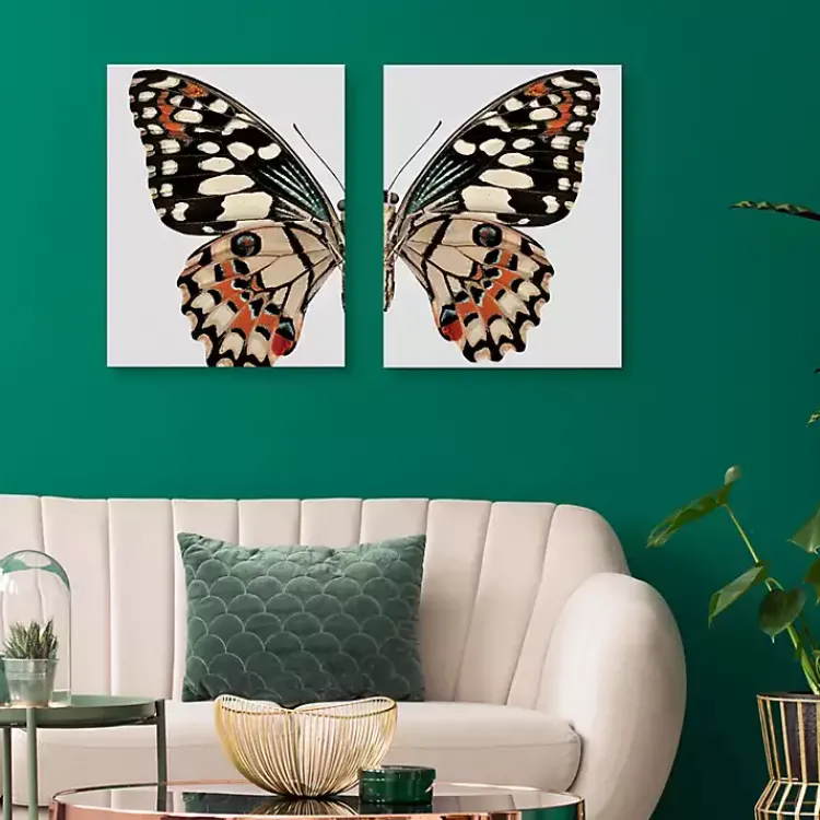 Canvas Art-Kirklands Home Monarch Butterfly I & II Canvas Prints, Set of 2