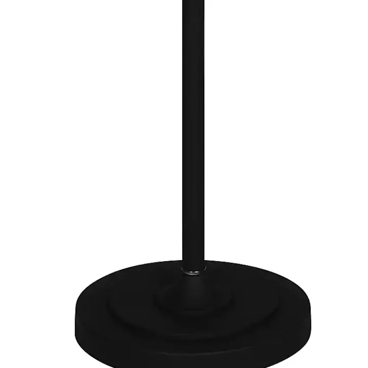 Floor Lamps-Kirklands Home Thelma Matte Black Stem Floor Lamp Tan
