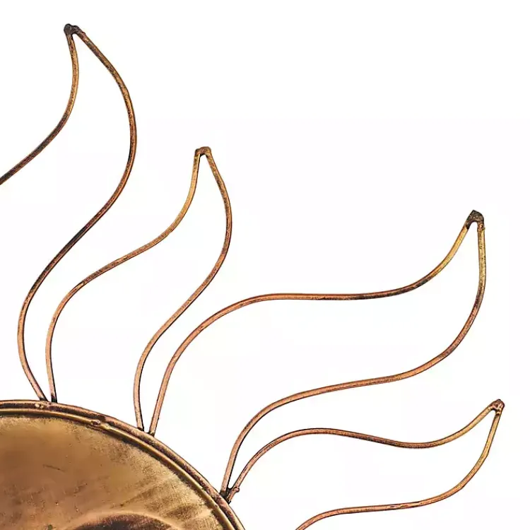 Outdoor Wall Decor-Kirklands Home Brass Sun Metal Outdoor Wall Plaque Brown