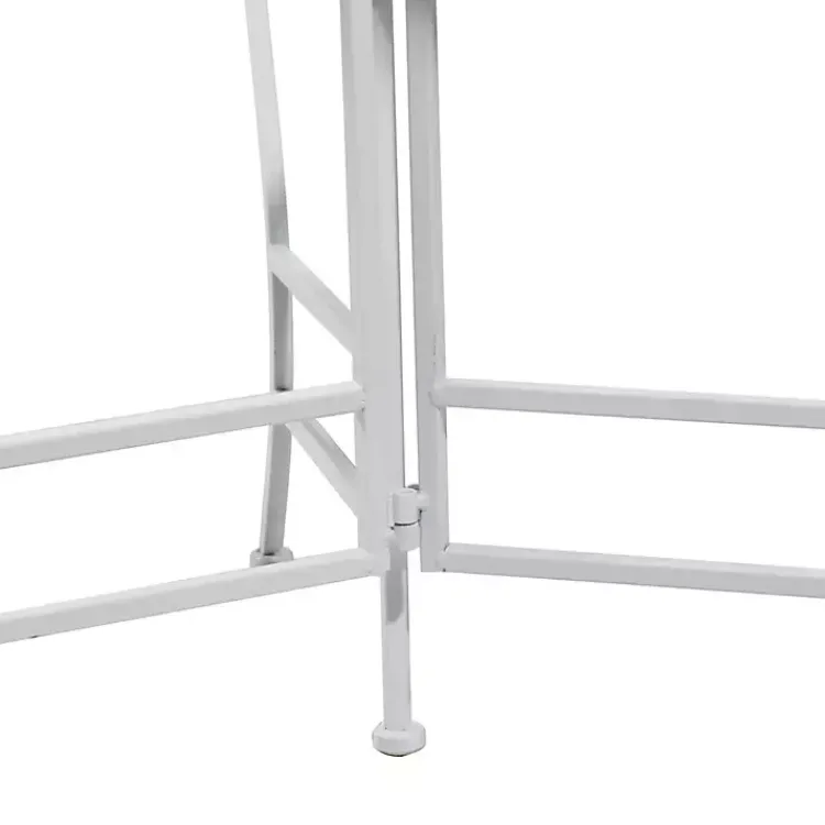 Planters-Kirklands Home Metal Floral 3-Tier Plant Stand White