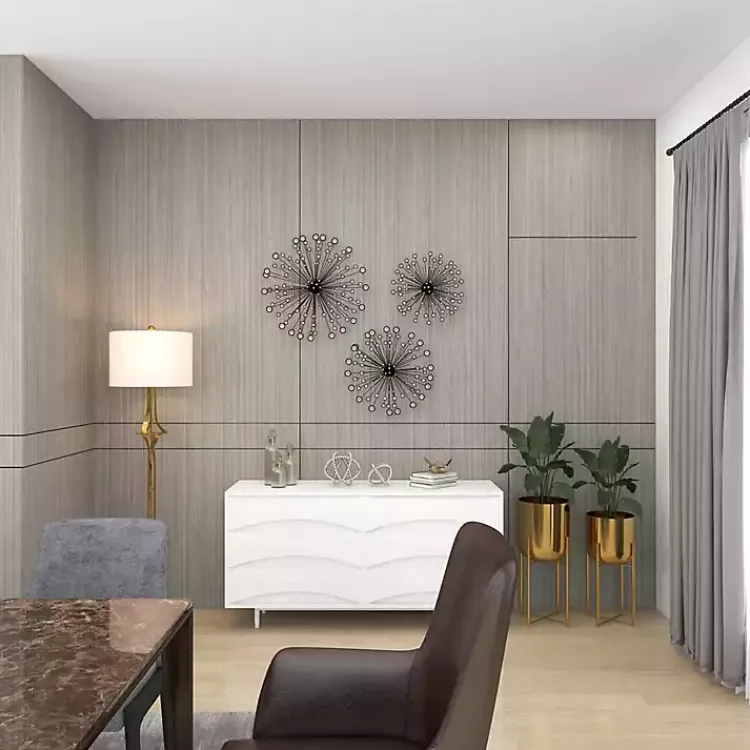 Planters-Kirklands Home Metallic Planters with Stands, Set of 2 Gold