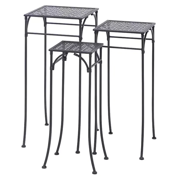 Planters-Kirklands Home Garden 3-pc. Plant Stand Set Black