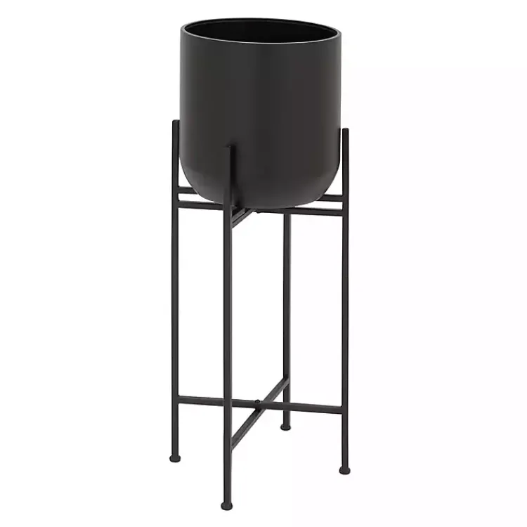 Planters-Kirklands Home Metal Dome Planter with Stand, 36 in. Black