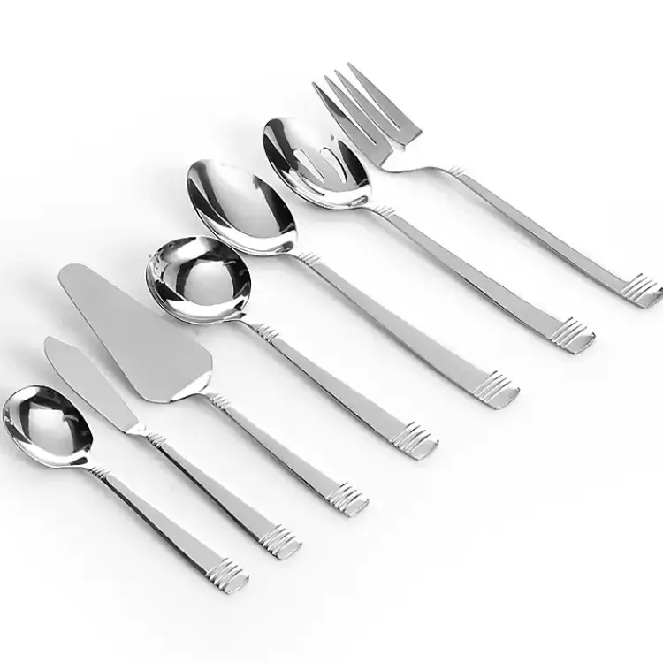 Flatware & Cutlery-Kirklands Home Stainless Steel 55-pc. Flatware Set Silver