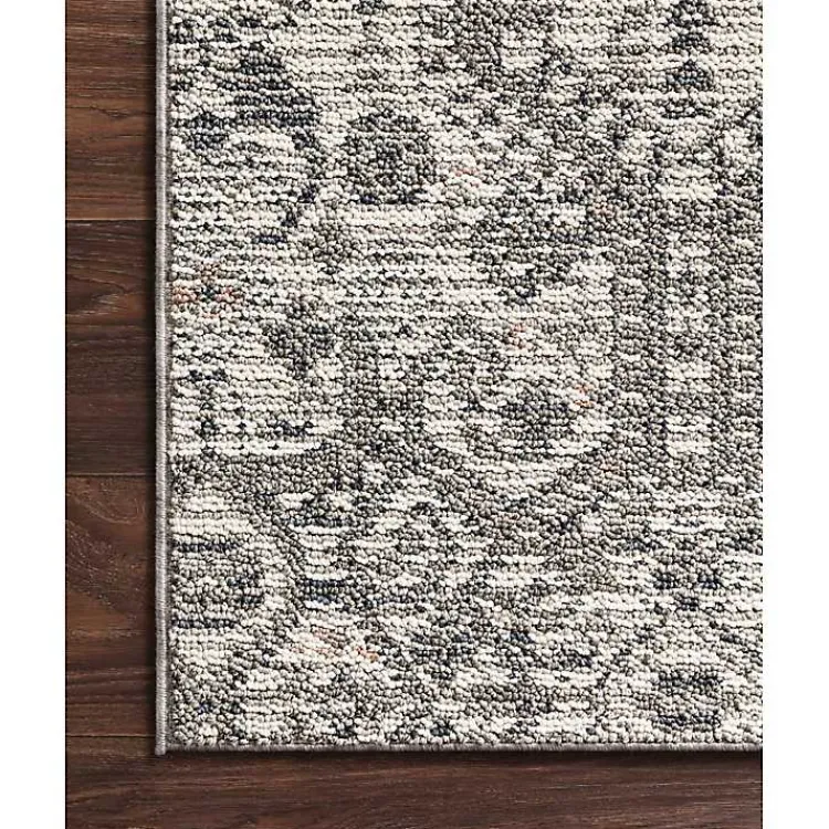 Outdoor Rugs-Kirklands Home Ivory and Gray Column Outdoor Area Rug, 5x7