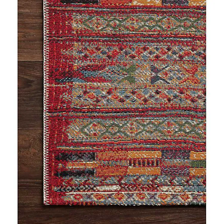 Outdoor Rugs-Kirklands Home Red Multicolor Southwestern Outdoor Area Rug, 7x11