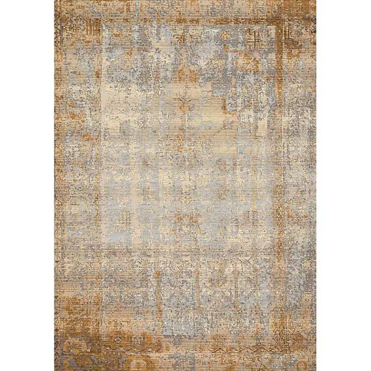 Outdoor Rugs-Kirklands Home Antiqued Ivory Copper Outdoor Area Rug, 7x11
