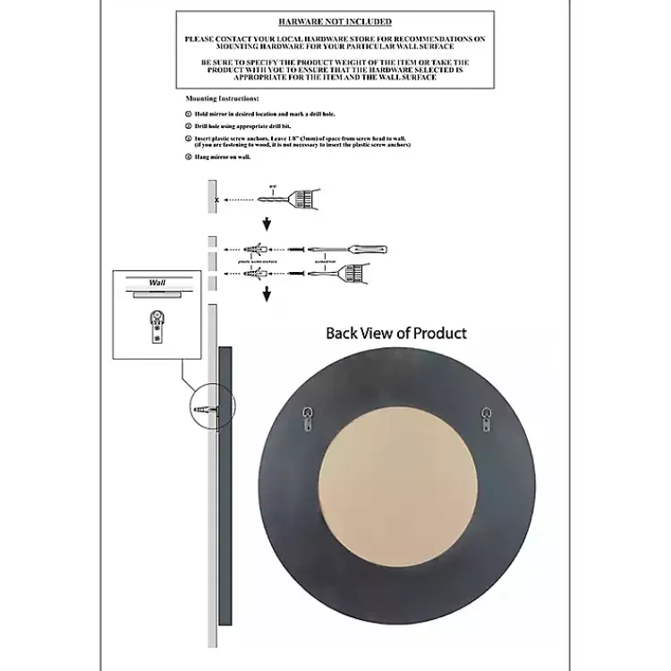 Decorative Mirrors-Kirklands Home Distressed Wood Planked Frame Wall Mirror Brown