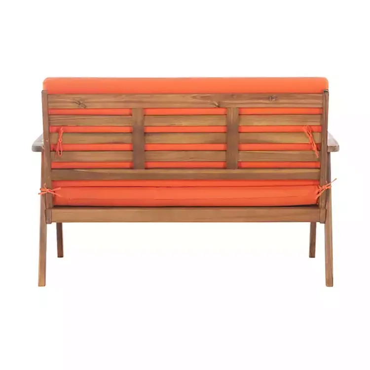 Outdoor Sets-Kirklands Home 4-pc. Acacia Wood Outdoor Living Set Orange