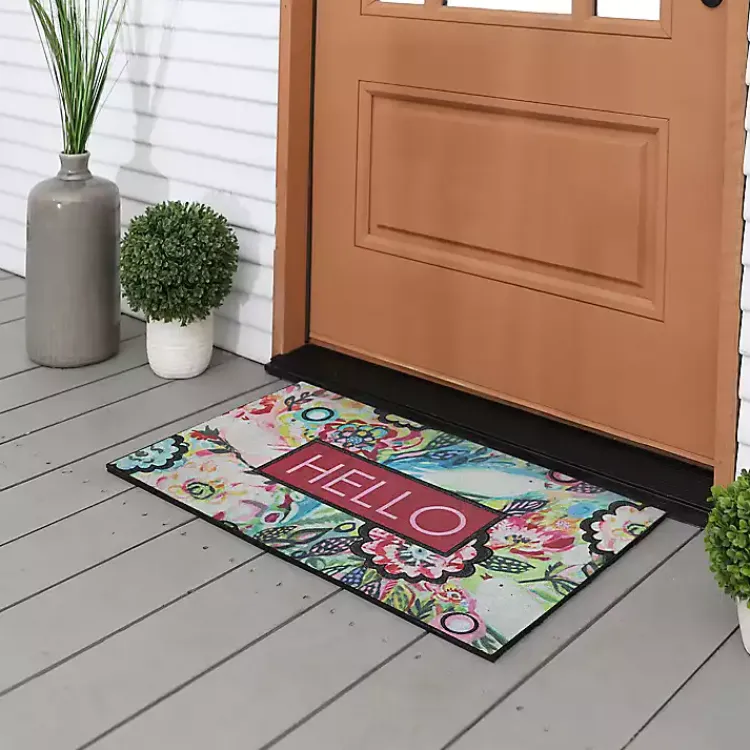 Doormats-Kirklands Home Spring Sunset Floral Doormat