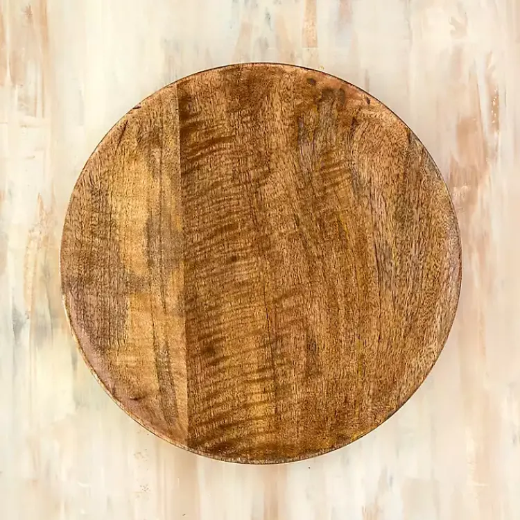 Serving & Entertaining-Kirklands Home Coupe Natural Wooden Charger Brown