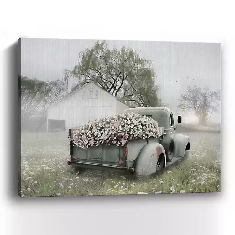 Canvas Art-Kirklands Home Sage Flower Truck Canvas Art Print, 30x24 in.