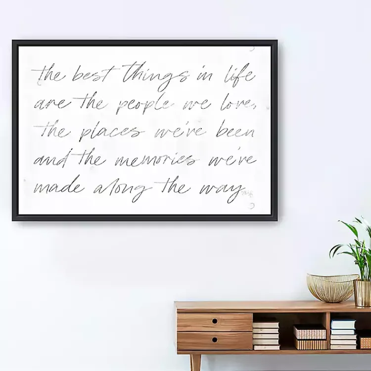 Wall Quotes & Signs-Kirklands Home Best Things Framed Canvas Art Print, 38x26 in.