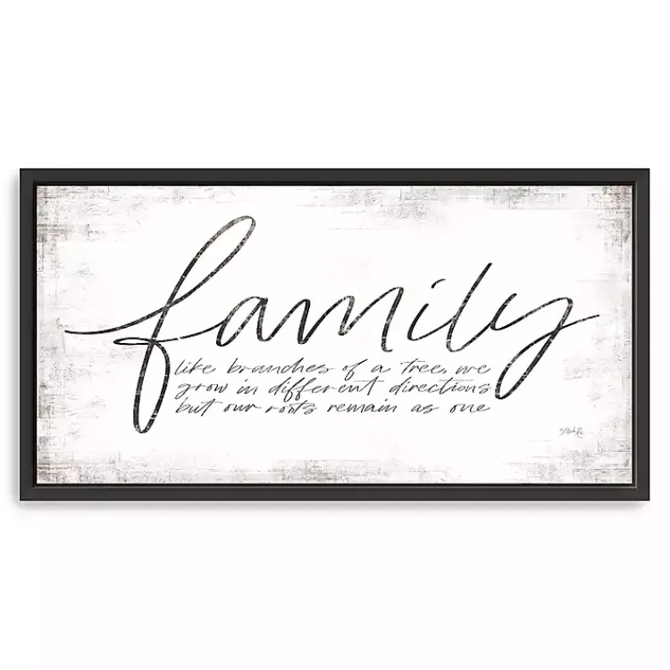 Wall Quotes & Signs-Kirklands Home Family Branches Framed Canvas Art Print, 42x22 in.