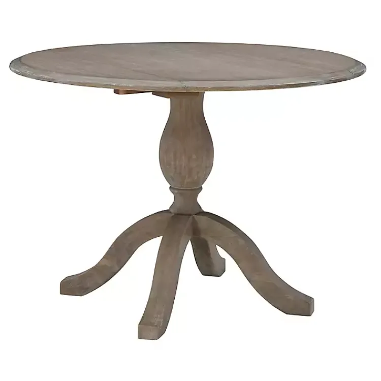 Dining Tables-Kirklands Home Gray Wash Drop Leaf Dining Table