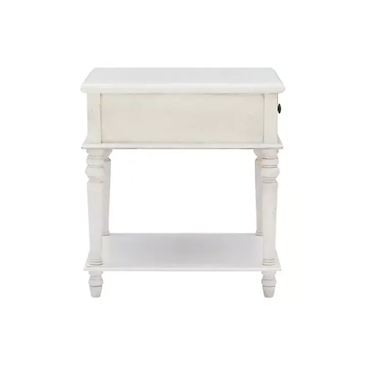 Accent & End Tables-Kirklands Home Rustic Turned Legs Accent Table White