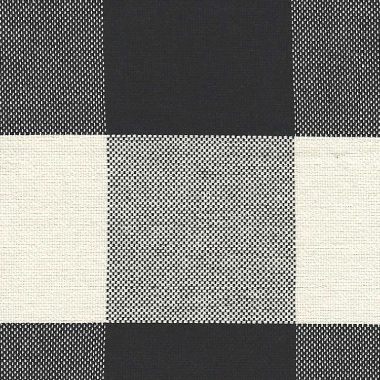 Benches & Ottomans-Kirklands Home Cream Buffalo Plaid Upholstered Storage Ottoman