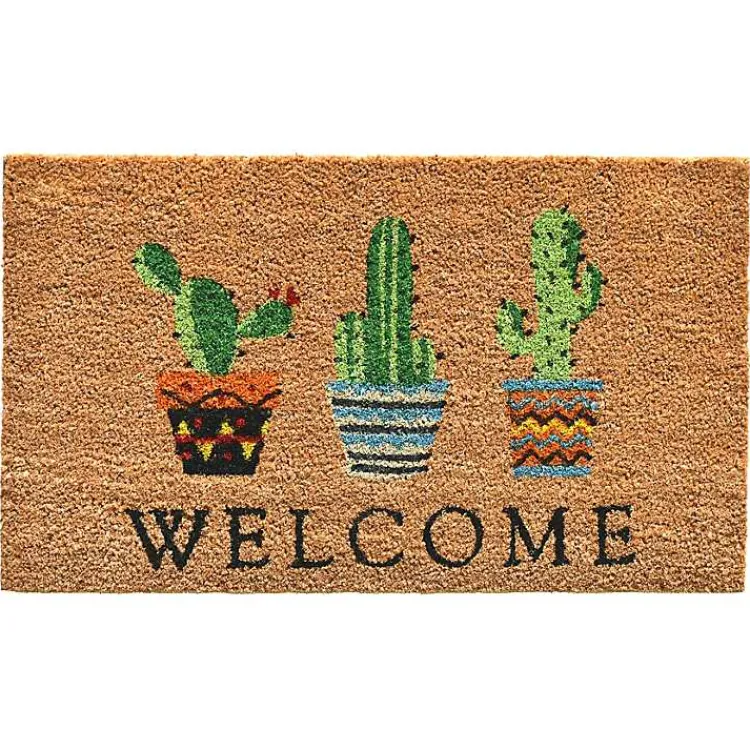Doormats-Kirklands Home Southwestern Cactus Coir Doormat