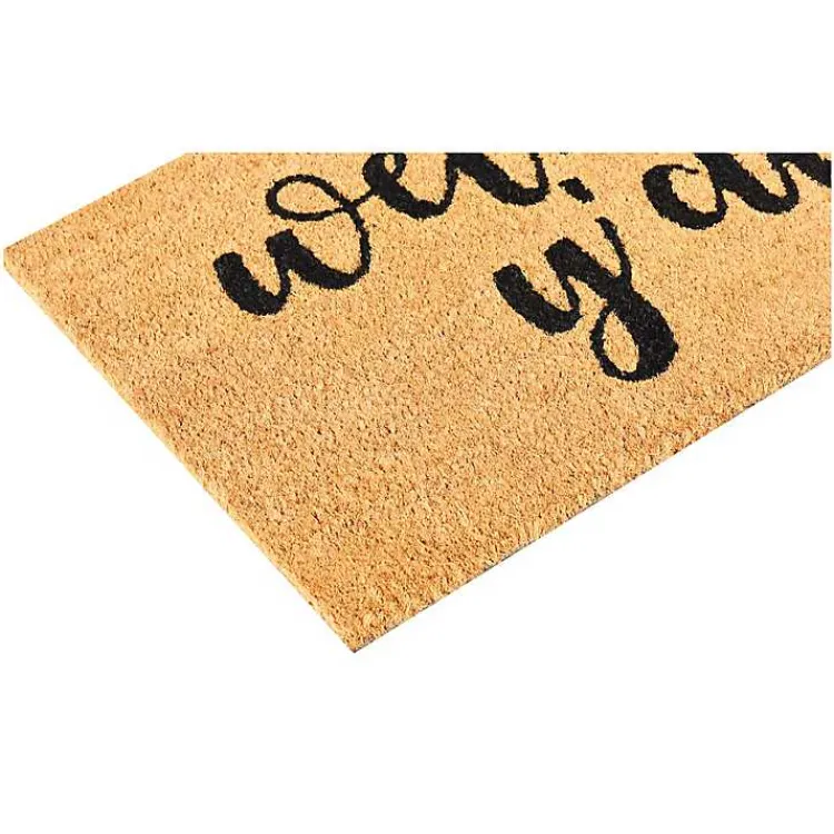 Doormats-Kirklands Home Natural and Black Welcome Y'all Doormat