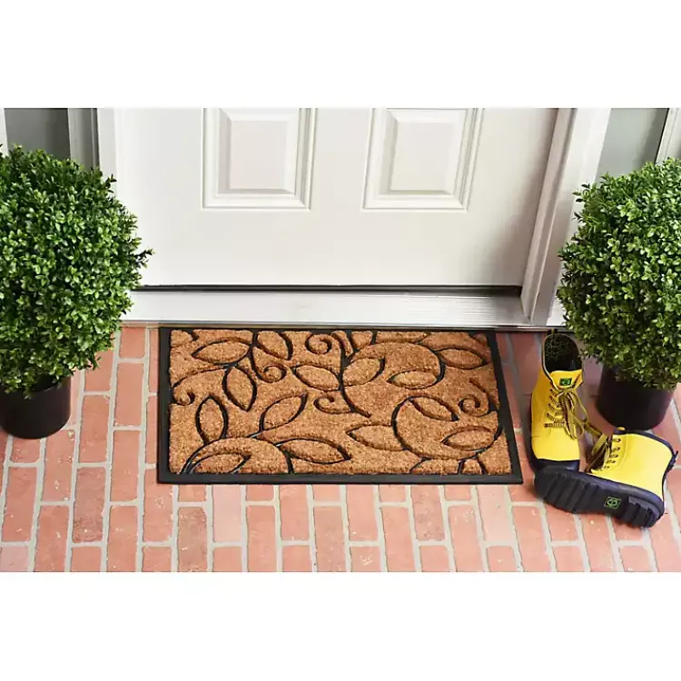 Doormats-Kirklands Home Vine Leaves Swirl Doormat, 36x24 in.