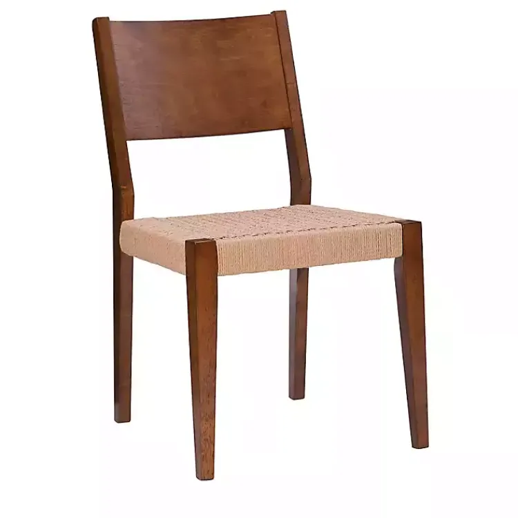 Dining Chairs-Kirklands Home Basketweave Wood Dining Chairs, Set of 2 Brown