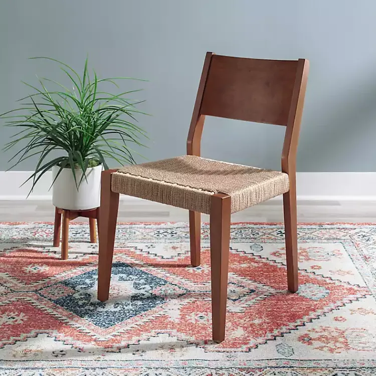 Dining Chairs-Kirklands Home Basketweave Wood Dining Chairs, Set of 2 Brown