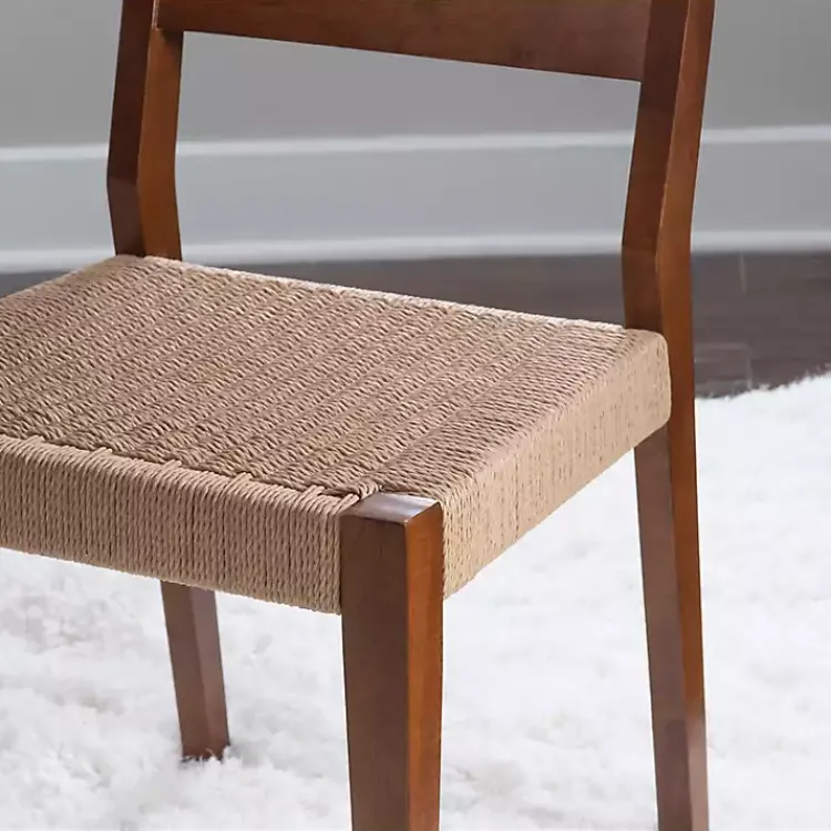 Dining Chairs-Kirklands Home Basketweave Wood Dining Chairs, Set of 2 Brown