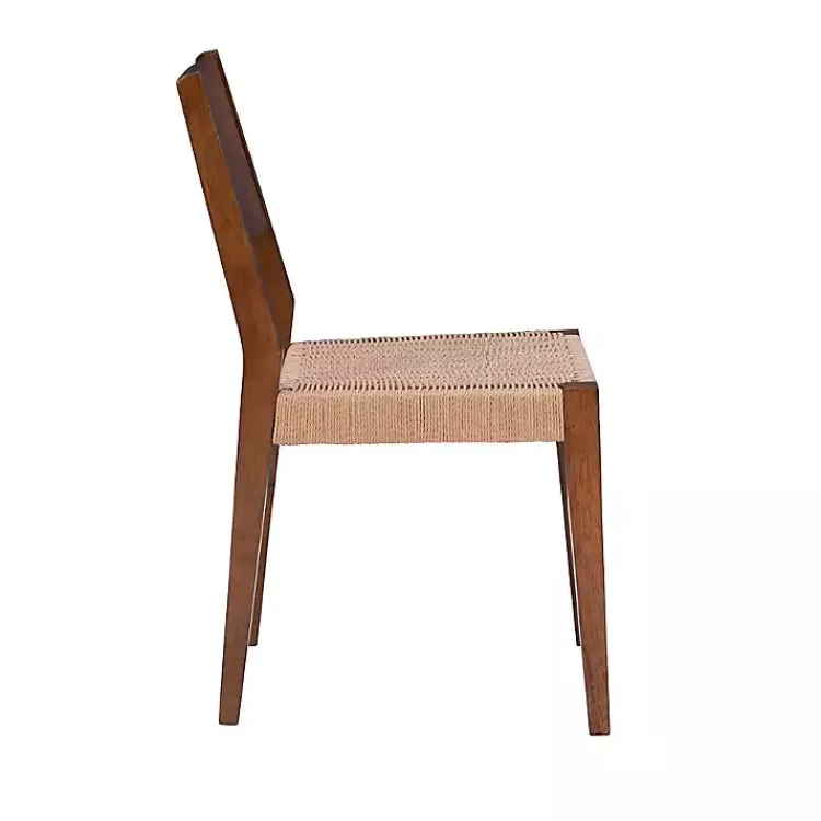 Dining Chairs-Kirklands Home Basketweave Wood Dining Chairs, Set of 2 Brown