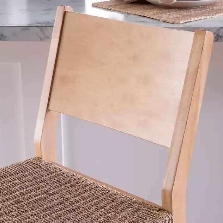 Bar Stools & Counter Height Stools-Kirklands Home Basketweave Seat Counter Stools, Set of 2 Tan