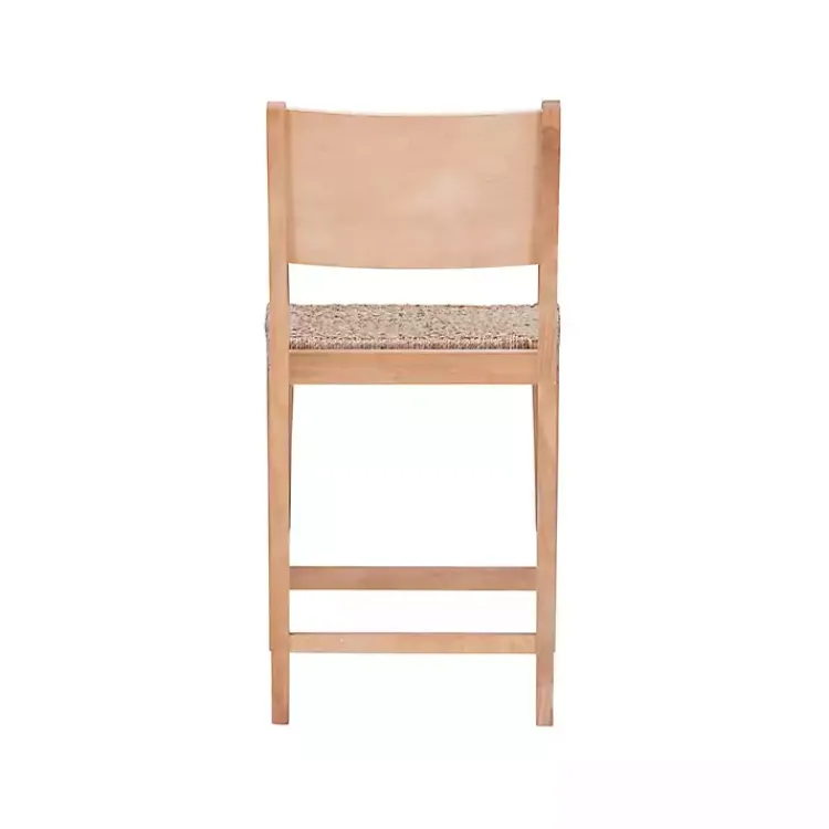 Bar Stools & Counter Height Stools-Kirklands Home Basketweave Seat Counter Stools, Set of 2 Tan