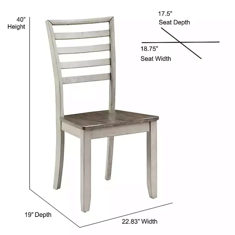 Dining Chairs-Kirklands Home Smoked Honey and Alabaster Dining Chairs, Set of 2