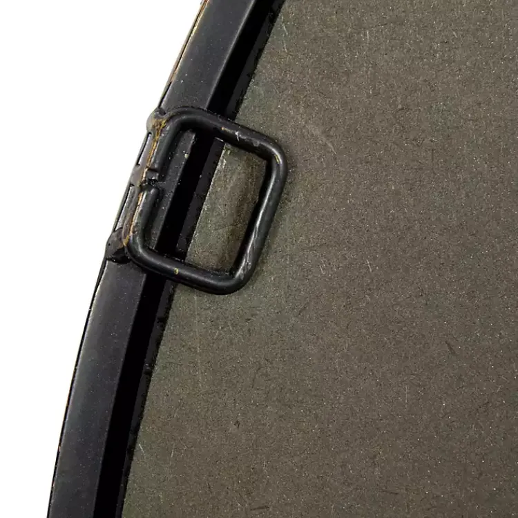 Decorative Mirrors-Kirklands Home Black Metal Arch Framed Mirror