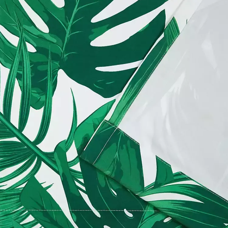 Outdoor Curtains-Kirklands Home Green Palm Leaf Outdoor Curtain Panel Set, 96 in.