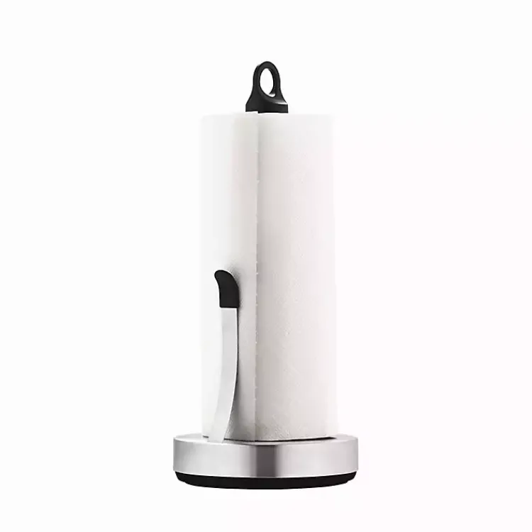 Kitchen Accessories-Kirklands Home Stainless Weighted Paper Towel Holder With Arm Silver