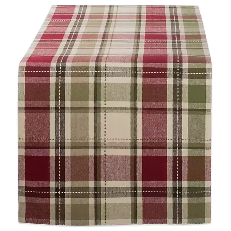 Table Linens-Kirklands Home Autumn Harvest Plaid Table Runner