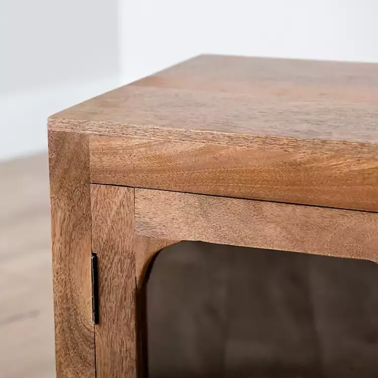 Tv Stands & Media Consoles-Kirklands Home Manu Mango Wood Media Cabinet Brown