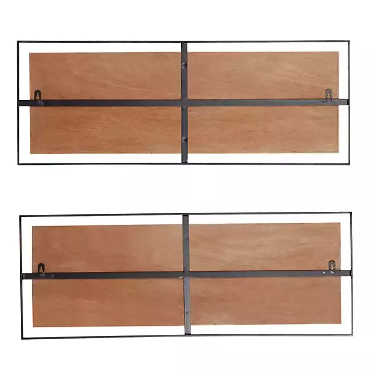 Wall Plaques-Kirklands Home Chevron Wood Wall Plaques, Set of 2 Brown