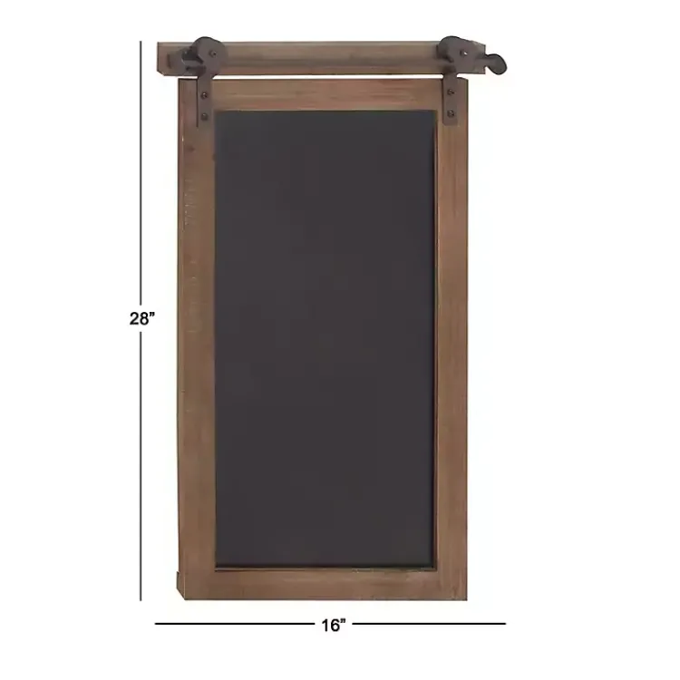 Wall Storage-Kirklands Home Long Wood and Metal Frame Chalkboard