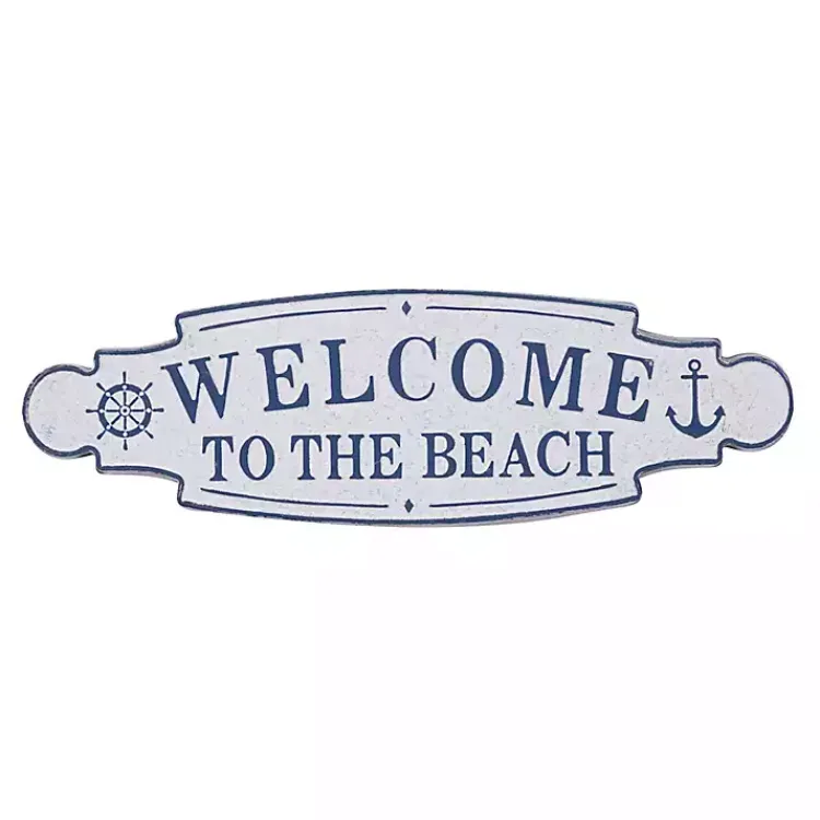 Wall Quotes & Signs-Kirklands Home Welcome To The Beach Metal Wall Plaque