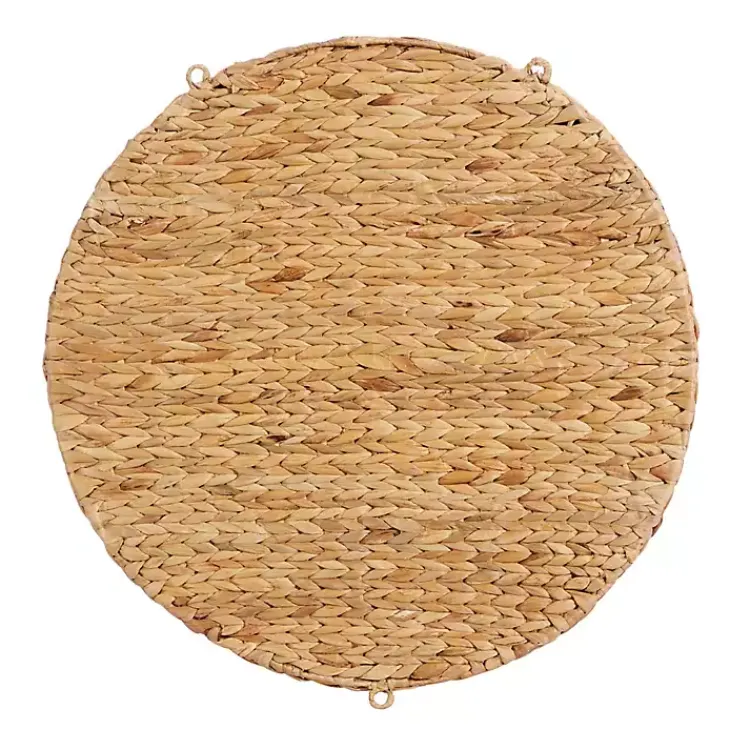 Shelves-Kirklands Home Brown Sea Grass Woven Round Wall Shelf