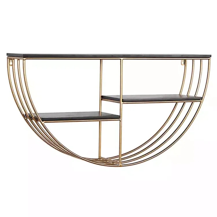 Shelves-Kirklands Home Golden Half Moon Wall Shelves
