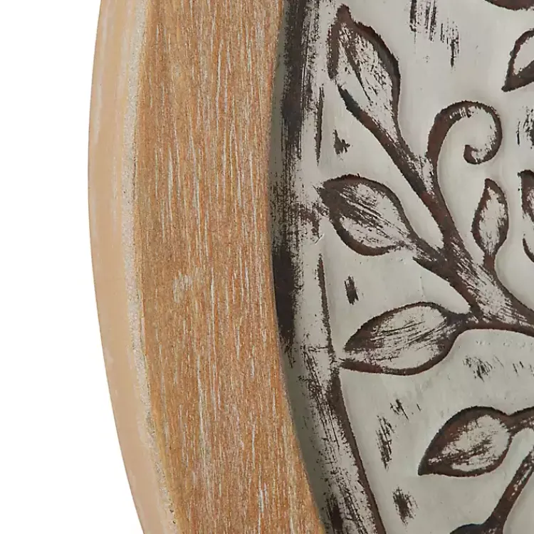 Wall Plaques-Kirklands Home Whitewashed Bronze Tree Framed Wall Plaque