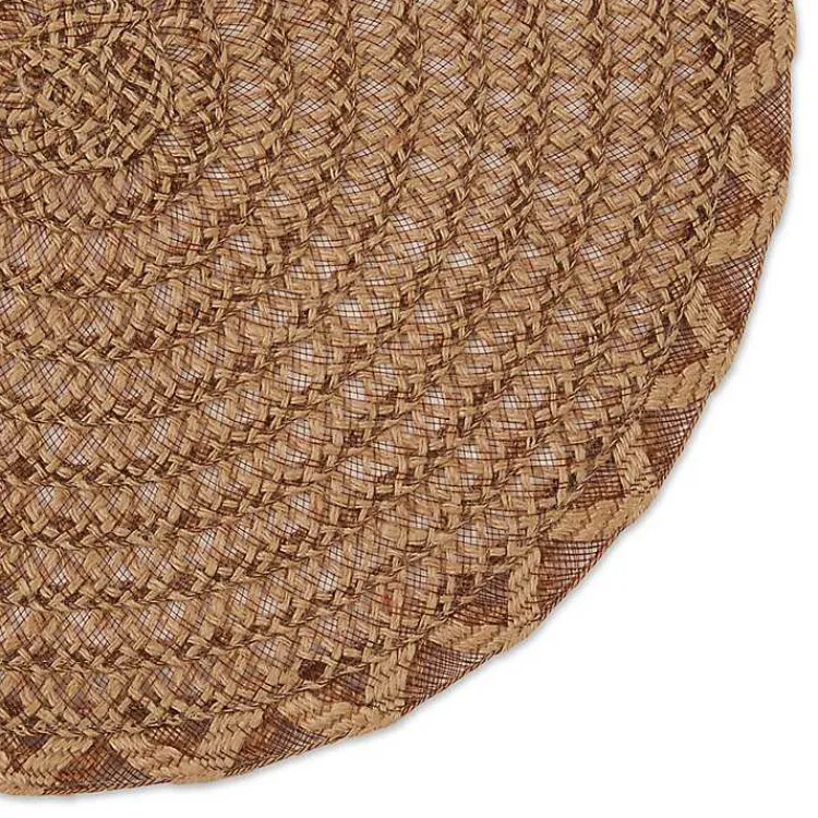Table Linens-Kirklands Home Round Woven Lattice Placemats, Set of 6 Brown
