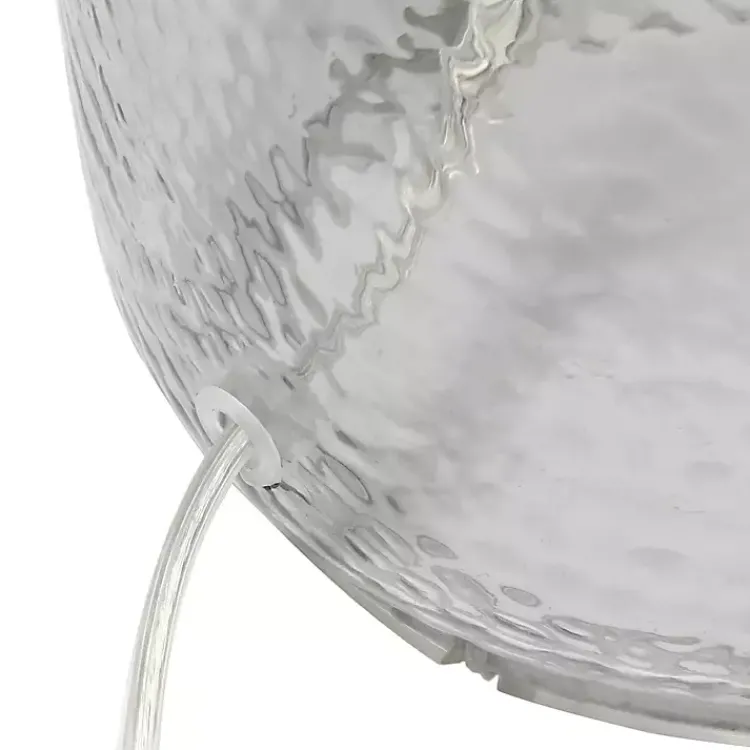 Table Lamps-Kirklands Home Smokey Hammered Glass Shade Table Lamp Gray