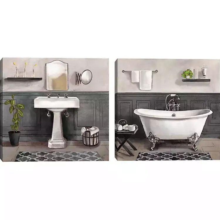 Canvas Art-Kirklands Home Serene Bath 2-pc. Canvas Art Print Set