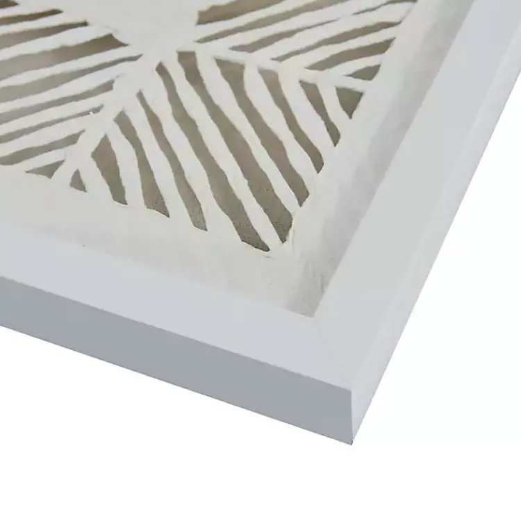 Framed Art-Kirklands Home Natural Geometric Rice Paper Framed Art, Set of 2 Tan